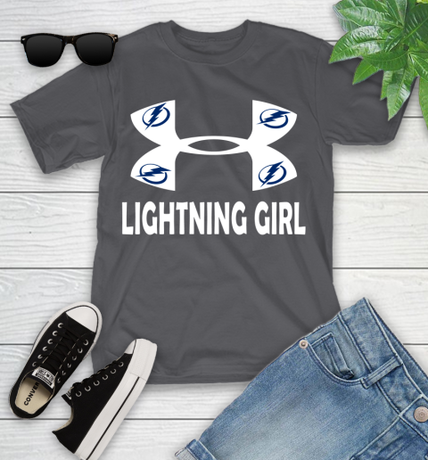 NHL Tampa Bay Lightning Girl Under Armour Hockey Sports Youth T-Shirt 6