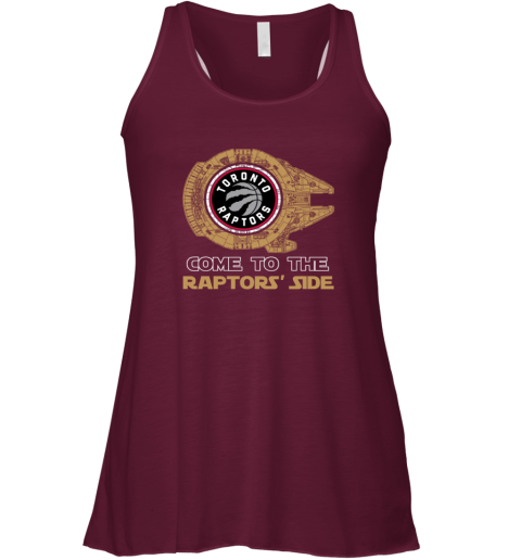 NBA Come To The Toronto Raptors Star Wars Basketball Sports Racerback Tank mrpp nba come to the toronto raptors star wars basketball sports flowy tank 32 front maroon