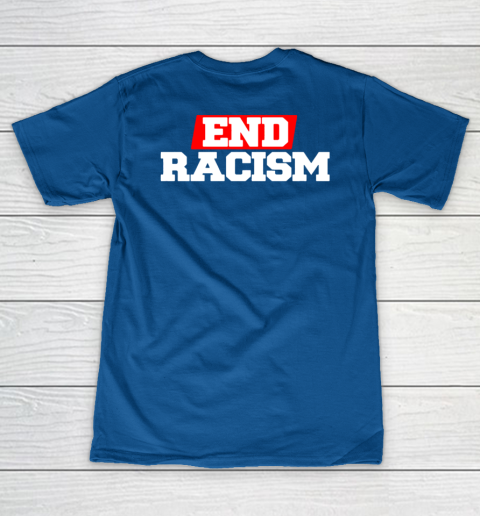 NFL End Racism Print In Front And Back Women's V-Neck T-Shirt 15