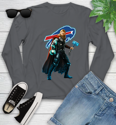 NFL Thor Avengers Endgame Football Buffalo Bills Youth Long Sleeve 8
