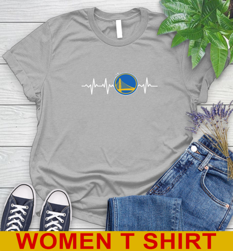 Golden State Warriors NBA Basketball Heart Beat Shirt Women's T-Shirt 5