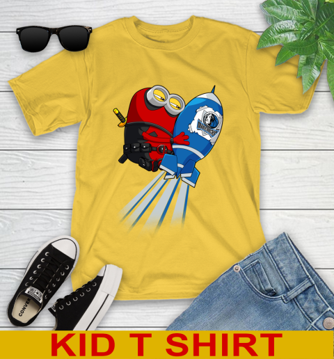 NBA Basketball Dallas Mavericks Deadpool Minion Marvel Shirt Youth T-Shirt 9