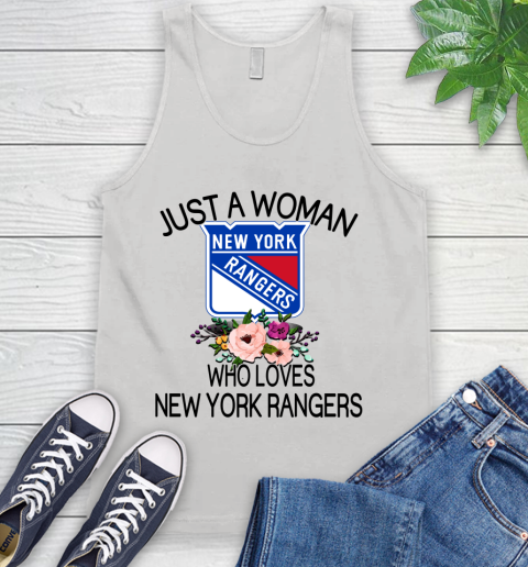 NHL Just A Woman Who Loves New York Rangers Hockey Sports Tank Top