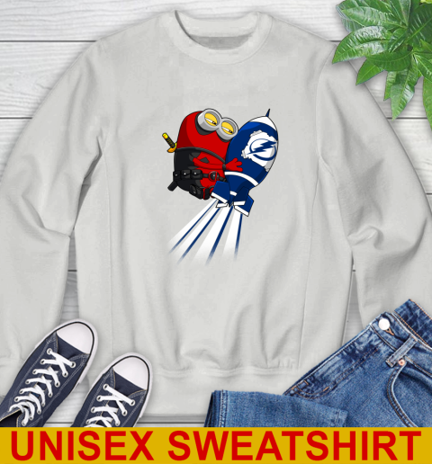 NHL Hockey Tampa Bay Lightning Deadpool Minion Marvel Shirt Sweatshirt 5