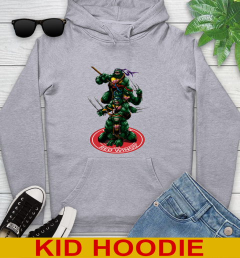NHL Hockey Detroit Red Wings Teenage Mutant Ninja Turtles Shirt Youth Hoodie 6