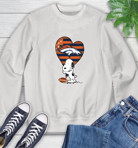 Denver Broncos NFL Football The Peanuts Movie Adorable Snoopy Sweatshirt