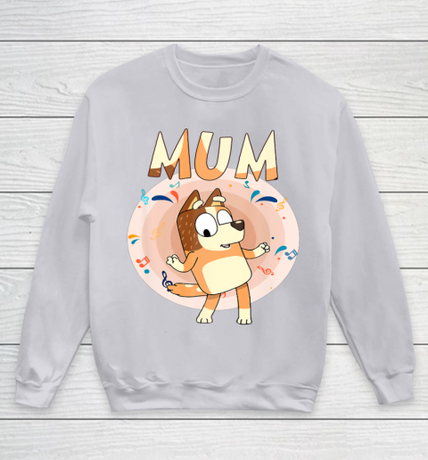 Bluey Dad Mom Funny Family Mother's Day Youth Sweatshirt 4