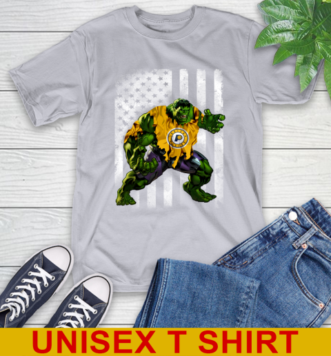 Indiana Pacers Hulk Marvel Avengers NBA Basketball American Flag T-Shirt 5