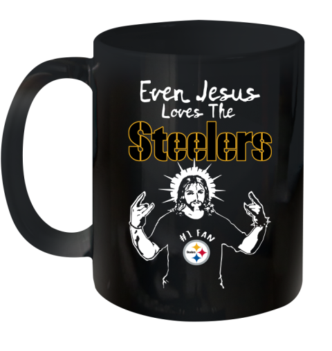 Pittsburgh Steelers NFL Football Even Jesus Loves The Steelers Shirt Ceramic Mug 11oz