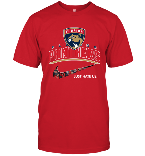 NHL Team Florida panthers x Nike Just Hate Us Hockey Unisex Jersey Tee