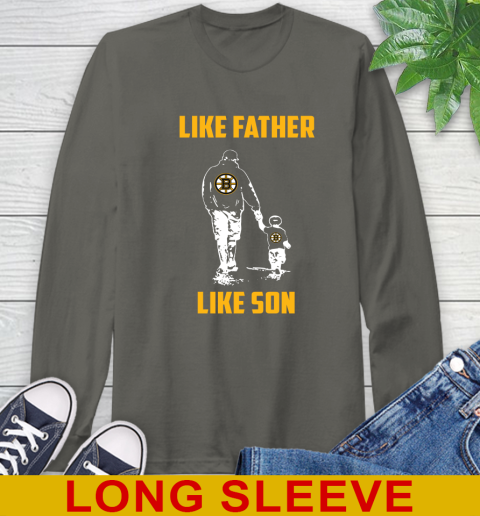 Boston Bruins NHL Hockey Like Father Like Son Sports Long Sleeve T-Shirt 10