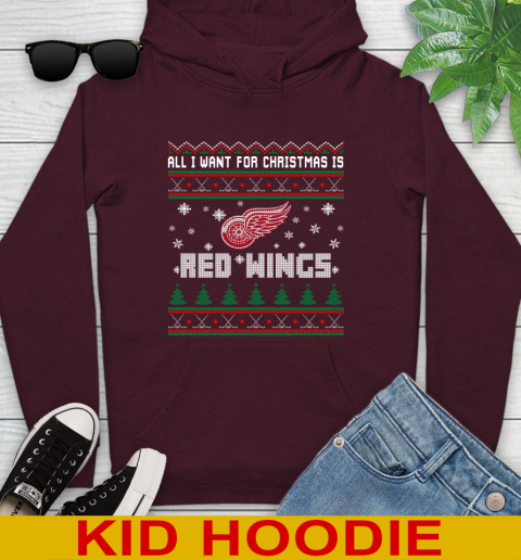 Detroit Red Wings NHL Hockey All I Want For Christmas Is My Team Sports 134