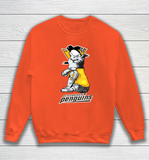 NHL My Cat Loves Pittsburgh Penguins Hockey Sweatshirt 3