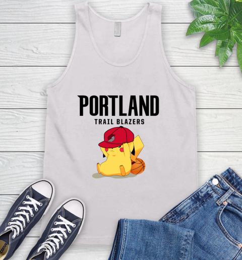 NBA Pikachu Basketball Sports Portland Trail Blazers Tank Top