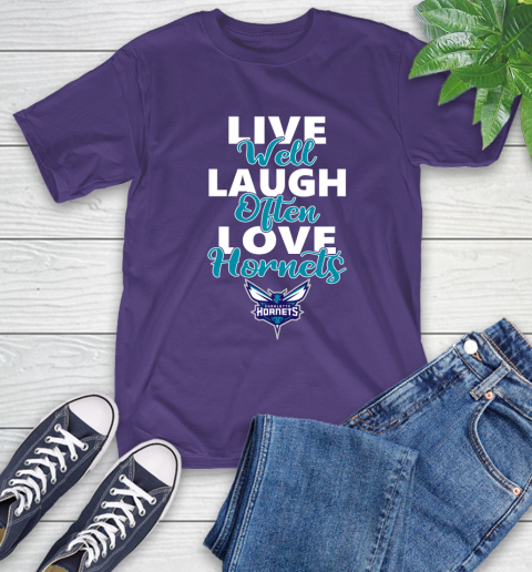 NBA Basketball Charlotte Hornets Live Well Laugh Often Love Shirt T-Shirt 5