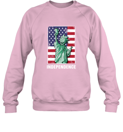 rnpr rick and morty statue of liberty independence day 4th of july shirts sweatshirt 35 front light pink