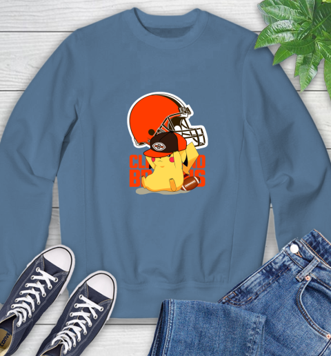 NFL Pikachu Football Sports Cleveland Browns Sweatshirt 7