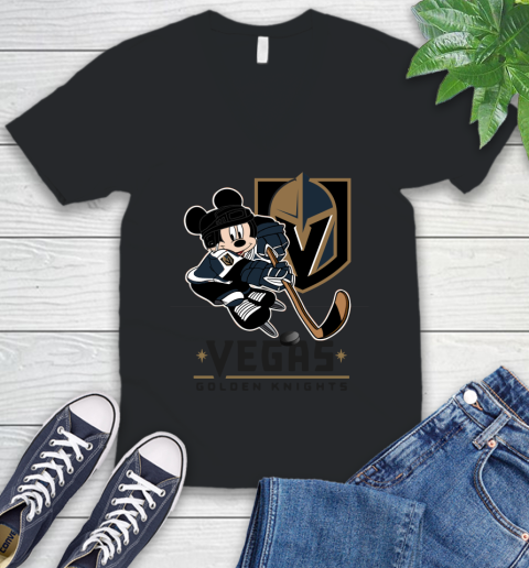 NHL Vegas Golden Knights Mickey Mouse Disney Hockey T Shirt V-Neck T-Shirt 2