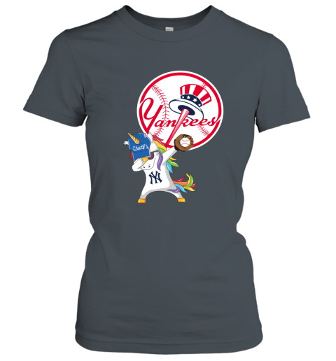 Hip Hop Dabbing Unicorn Flippin Love New York Yankees Women's T-Shirt