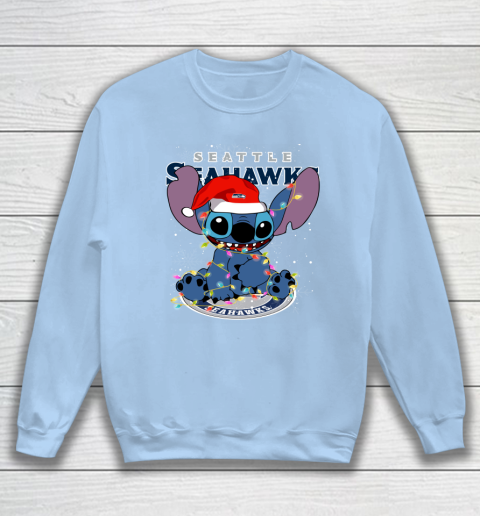 Seattle Seahawks NFL Football noel stitch Christmas Sweatshirt 4