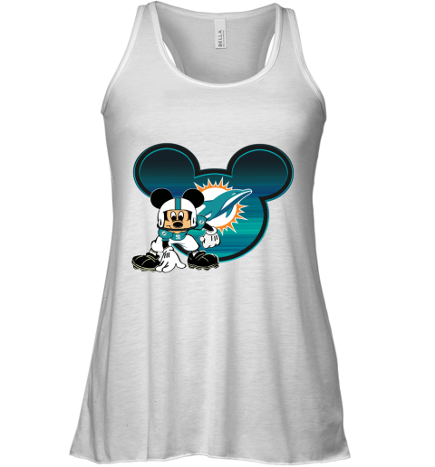 NFL Mickey Mouse I Only Roll With Miami Dolphins Women's T-Shirt 