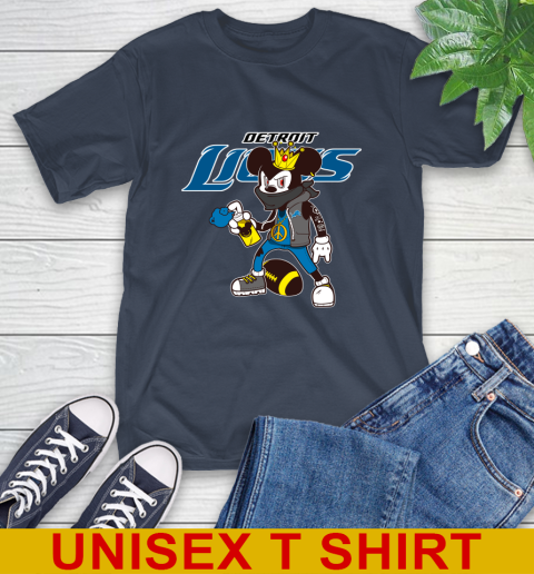 Detroit Lions NFL Football Mickey Peace Sign Sports T-Shirt 4