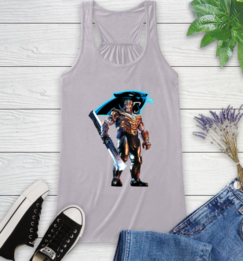 NFL Thanos Gauntlet Avengers Endgame Football Carolina Panthers Racerback Tank 5