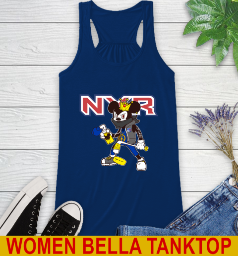 New York Rangers NHL Hockey Mickey Peace Sign Sports Racerback Tank 9
