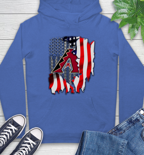 Arizona Diamondbacks MLB Baseball American Flag Hoodie 9