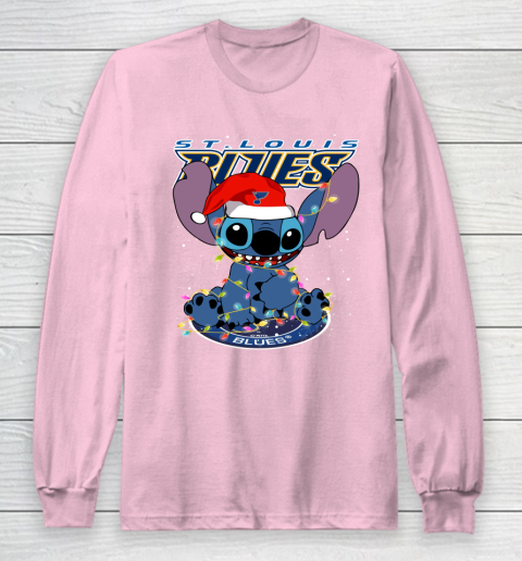 St.Louis Blues NHL Hockey noel stitch Christmas Long Sleeve T-Shirt 6