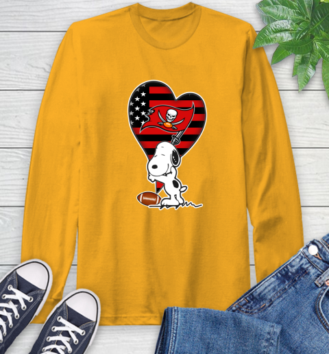 Tampa Bay Buccaneers NFL Football The Peanuts Movie Adorable Snoopy Long Sleeve T-Shirt 3