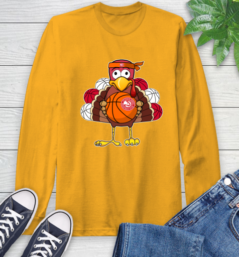 Atlanta Hawks Turkey thanksgiving day Long Sleeve T-Shirt 3