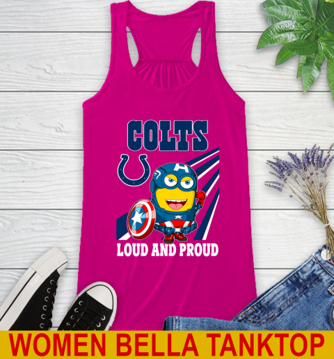 NFL Football Indianapolis Colts Captain America Marvel Avengers Minion Shirt Racerback Tank 6