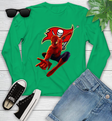 NFL Spider Man Avengers Endgame Football Tampa Bay Buccaneers Youth Long Sleeve 6