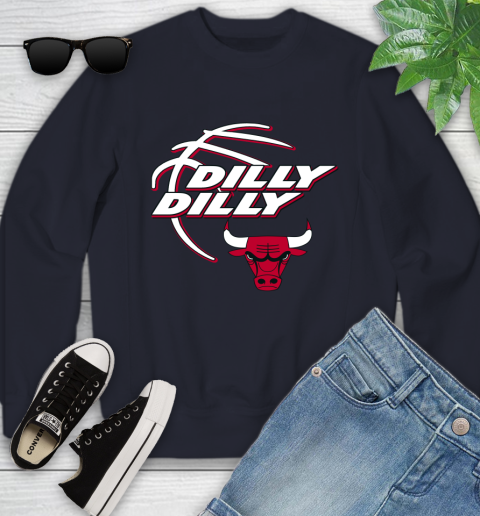 NBA Chicago Bulls Dilly Dilly Basketball Sports Youth Sweatshirt 3