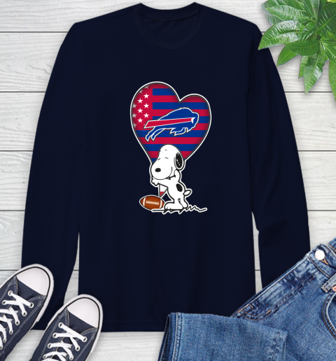 Buffalo Bills NFL Football The Peanuts Movie Adorable Snoopy Long Sleeve T-Shirt 4