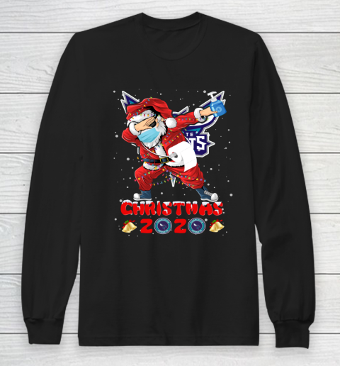 Charlotte Hornets Funny Santa Claus Dabbing Christmas 2020 NBA Long Sleeve T-Shirt