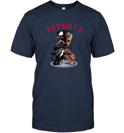 NFL New England Patriots Football Venom Groot Guardians Of The Galaxy ms7JMp0qwFk classic t shirt 2 95 151514 front navy