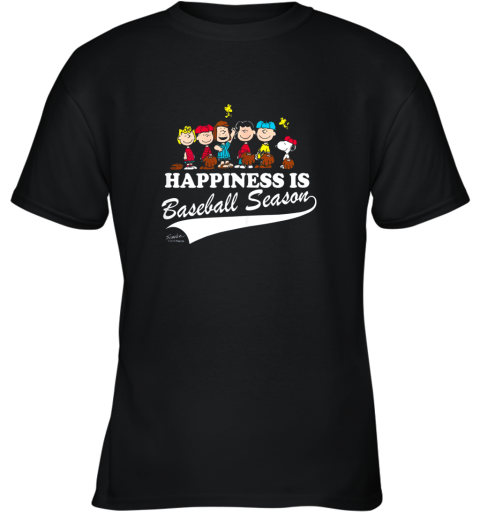 Peanuts Happiness Is Baseball Season Youth T-Shirt