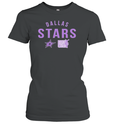 Dallas Stars Richmond Resilient Hockey Fights Cancer Women's T-Shirt