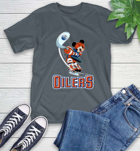 NHL Hockey Edmonton Oilers Cheerful Mickey Mouse Shirt T-Shirt - Image 8
