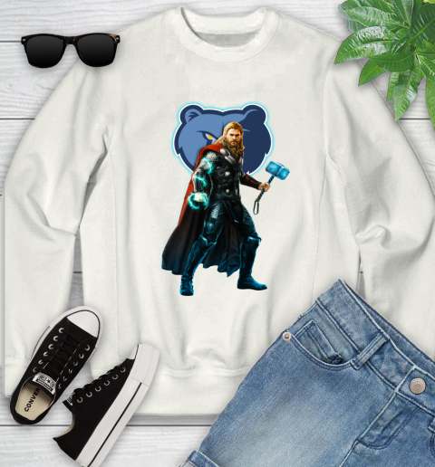 NBA Thor Avengers Endgame Basketball Memphis Grizzlies Youth Sweatshirt