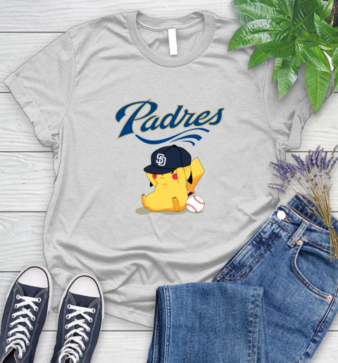 MLB Pikachu Baseball Sports San Diego Padres Women's T-Shirt