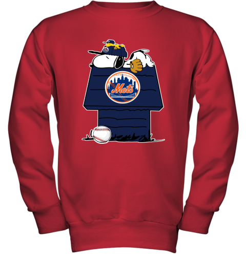 MLB New York Mets Snoopy Woodstock The Peanuts Movie Baseball T Shirt 4CSlKmWvITZ youth sweatshirt 47 95 151514 front red
