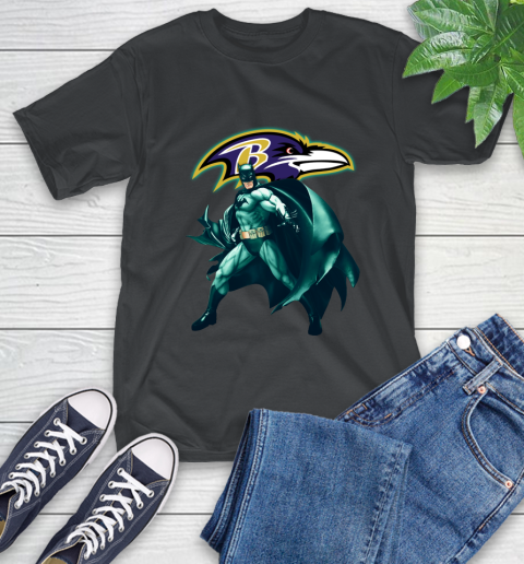 NFL Batman Football Sports Baltimore Ravens T-Shirt 2