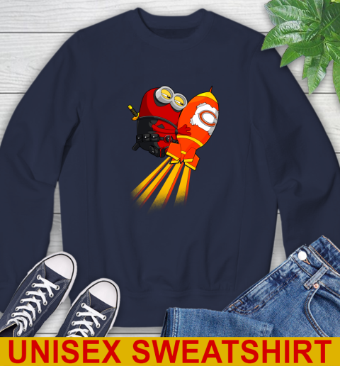 NFL Football Chicago Bears Deadpool Minion Marvel Shirt Sweatshirt 2