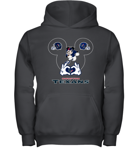 I Love The Texans Mickey Mouse Houston Texans Youth Hoodie