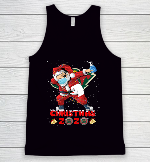 Minnesota Wild Funny Santa Claus Dabbing Christmas 2020 NHL Tank Top
