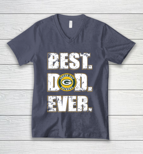 NFL Green Bay Packers Football Best Dad Ever Family Shirt V-Neck T-Shirt 7