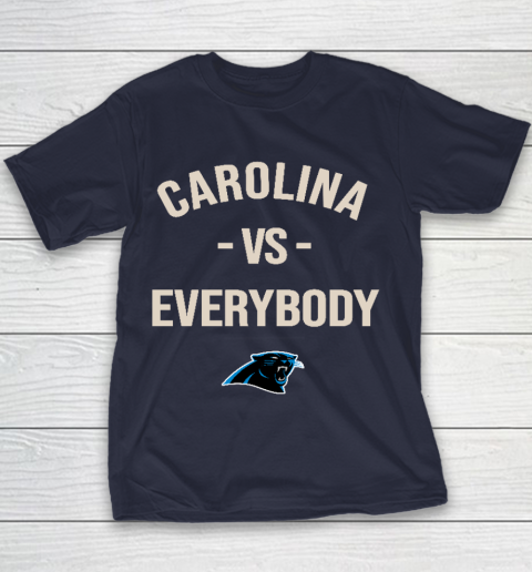 Carolina Panthers Vs Everybody Youth T-Shirt 2